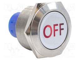 Switch: vandal resistant; DPDT; 3A/250VAC; IP67; ON-(ON); red; 110V