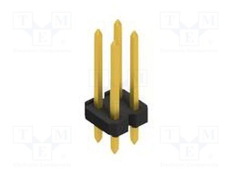 Connector: pin strips; pin header; male; PIN: 4; 2.54mm; THT; 2x2