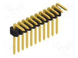 Connector: pin strips; pin header; male; PIN: 11; 1.27mm; THT; 1x11