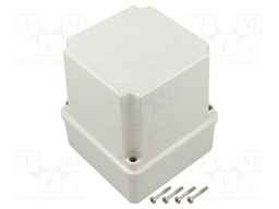 Enclosure: junction box; wall mount; plastic; grey