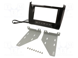 Radio mounting frame; VW; 2 DIN; black gloss