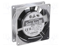 Fan: AC; axial; 80x80x25mm; 37.8m3/h; 30dBA; ball bearing; 2650rpm