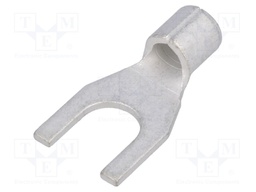 Fork terminal; M6; 4÷6mm2; crimped; for cable; non-insulated