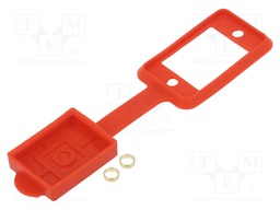 Socket gasket with dust cap; SLIM; Colour: red; 29mm
