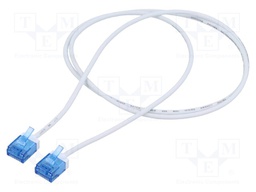 Patch cord; U/UTP; 6a; stranded; Cu; LSZH; white; 1m; 32AWG; -20÷75°C