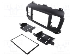 Radio mounting frame; Citroën,Opel,Peugeot,Toyota; 2 DIN; black