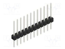 Connector: pin strips; pin header; male; PIN: 12; 2.54mm; THT; 1x12
