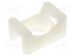 Cable tie holder; polyamide; natural; Tie width: 5.6mm; Ht: 7.2mm