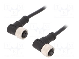 Cable: for sensors/automation; PIN: 5; M12-M12; 1m; plug; plug; 60V