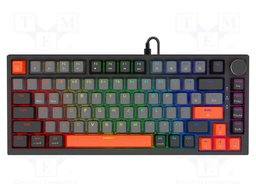 Keyboard; black; USB A,USB C; magnetic,wired,US layout; 1.8m