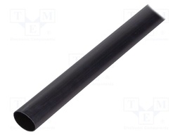 Heat shrink sleeve; 40mm; L: 10m; black; polyolefine; Thk: 2.5mm