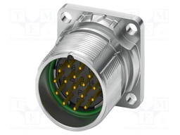 Connector: M23; socket; PIN: 17; crimped; straight; IP68; M23 PRO; 8A