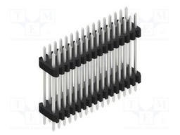 Connector: pin strips; pin header; male; PIN: 32; 1.27mm; THT; 2x16