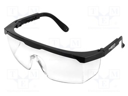 Safety spectacles; Lens: transparent; Resistance to: UV rays