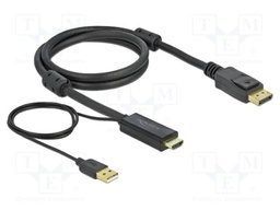 Cable; DisplayPort plug,HDMI plug,USB A plug; DisplayPort 1.2