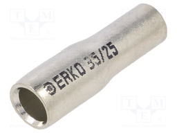 Tip: butt splice; reductive; copper; tinned; crimped; for cable