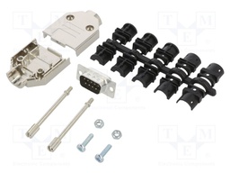 D-Sub; PIN: 9; male; shielded,metalized; straight; soldering