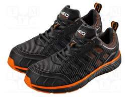 Shoes; Size: 44; black-orange; polyester; slip; with metal toecap