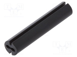 Spacer sleeve; LED; Øout: 4.8mm; ØLED: 3mm; L: 24mm; black; UL94V-0