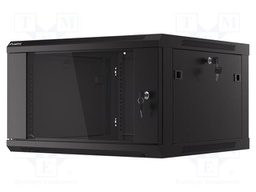Enclosure: rack cabinet; Standard: 19"; 6U; black; Z: 600mm; X: 600mm