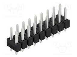 Connector: pin strips; pin header; male; PIN: 18; 2.54mm; THT; 2x9