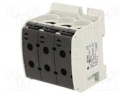 Splice terminal: rail; STB; 95mm2; ways: 1; terminals: 6; black; TS35