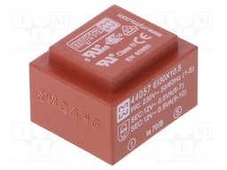 Transformer: encapsulated; 1VA; 230VAC; 12V; 12V; 42mA; 42mA