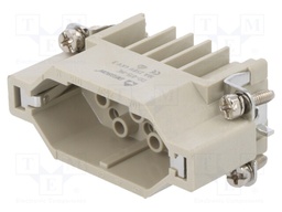 Connector: HDC; contact insert; male; DD; PIN: 15; 15+PE; size D10A