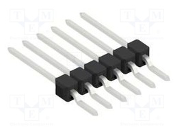 Connector: pin strips; pin header; male; PIN: 6; 2.54mm; SMT; 1x6