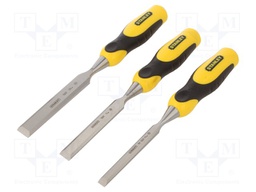Kit: chisels; 3pcs; wood; Features: hardened blades