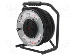 Extension lead; reel,with non-rotating sockets; Sockets: 4; 50m