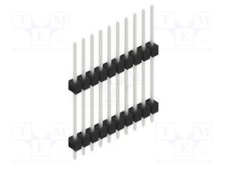 Connector: pin strips; pin header; male; PIN: 10; 2.54mm; THT; 1x10
