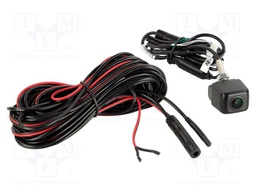 Rear view camera; 115°; black; 12VDC,24VDC; Kit: camera; screw