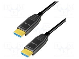 Cable; HDCP,HDMI 2.1; HDMI plug,both sides; 30m; black