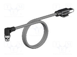 Cable: for sensors/automation; XS5-T; IP20,IP67; 0.5m; PIN: 4