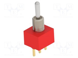 Switch: toggle; Pos: 2; DPDT; ON-(ON); Leads: for PCB; -30÷85°C; 10mΩ