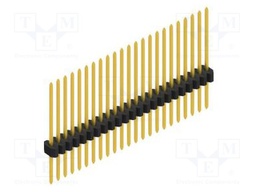 Connector: pin strips; pin header; male; PIN: 23; 1.27mm; THT; 1x23