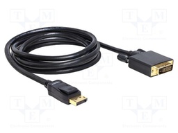 Cable; DisplayPort plug,DVI-D (24+1) plug; Full HD 1080p; 2m