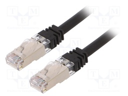 Patch cord; S/FTP,TX6A™ 10Gig; 6a; stranded; Cu; LSZH; black; 26AWG