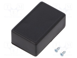 Enclosure: multipurpose; X: 28mm; Y: 45mm; Z: 18mm; ABS; black
