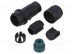 Connector: circular; plug; male; PIN: 6; w/o contacts; for cable