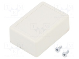 Enclosure: multipurpose; X: 35mm; Y: 65mm; Z: 20mm; ABS; light grey