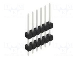 Connector: pin strips; pin header; male; PIN: 6; 2.54mm; THT; 1x6