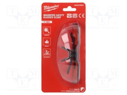 Safety spectacles; Lens: +1,magnifying