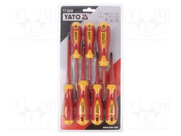 Screwdrivers; Pcs: 7; insulated; Package: blister; 1kVAC