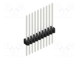 Connector: pin strips; pin header; male; PIN: 10; 1.27mm; THT; 1x10