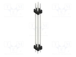 Connector: pin strips; pin header; male; PIN: 4; 2.54mm; THT; 2x2