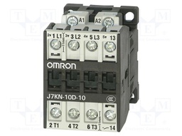Contactor: 3-pole; NO x3; Auxiliary contacts: NO; 24VDC; 10A; J7KN