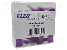 Fuse: fuse; 3A; 32VDC; automotive; 11.1mm