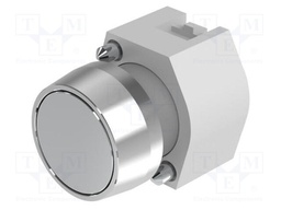 Switch: push-button; 22mm; Stabl.pos: 1; silver; none; IP65; flat
